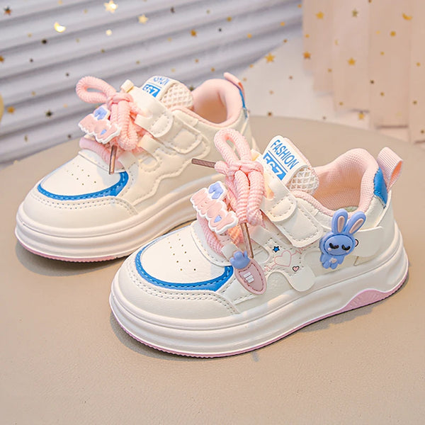 2025 Trend Fashion Girl's Sneakers Cute Rabbit Children's Sport Shoes Ergonomics Anti-slippery Kid's Sneakers Autumn Footwear