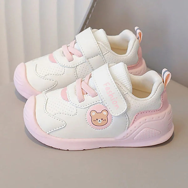 Cute Cartoon Sport Shoes For Children PU Leather Waterproof Boy's Girl's Sneakers Ergonomics Soft-soled Kid's Sneakers Children