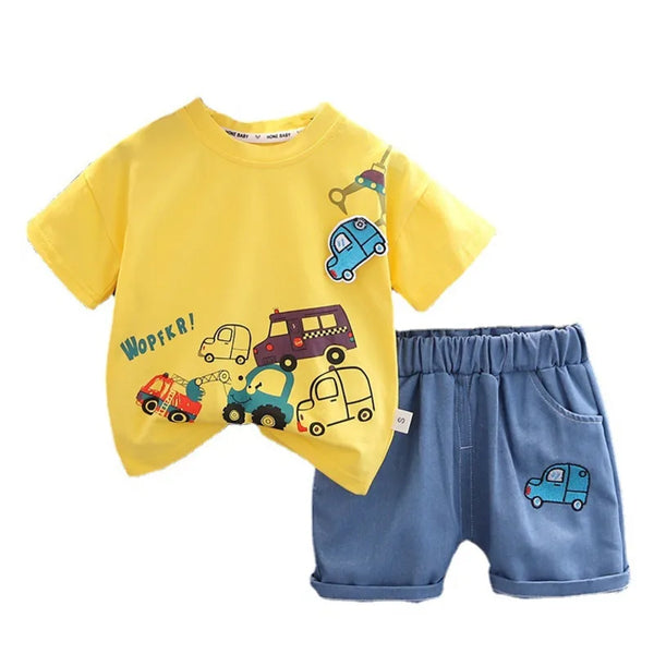 New Summer Baby Clothes Suit Children Boys Casual T-Shirt Shorts 2Pcs/Sets Toddler Sports Outfits Infant Costume Kids Tracksuits