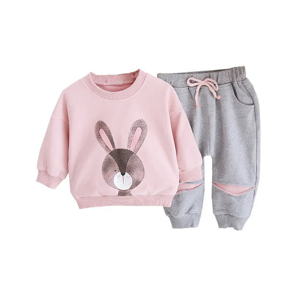 New Spring Autumn Fashion Baby Clothes Girls Long Sleeved Suit Children T-Shirt Pants 2Pcs/Sets Toddler Costume Kids Tracksuits